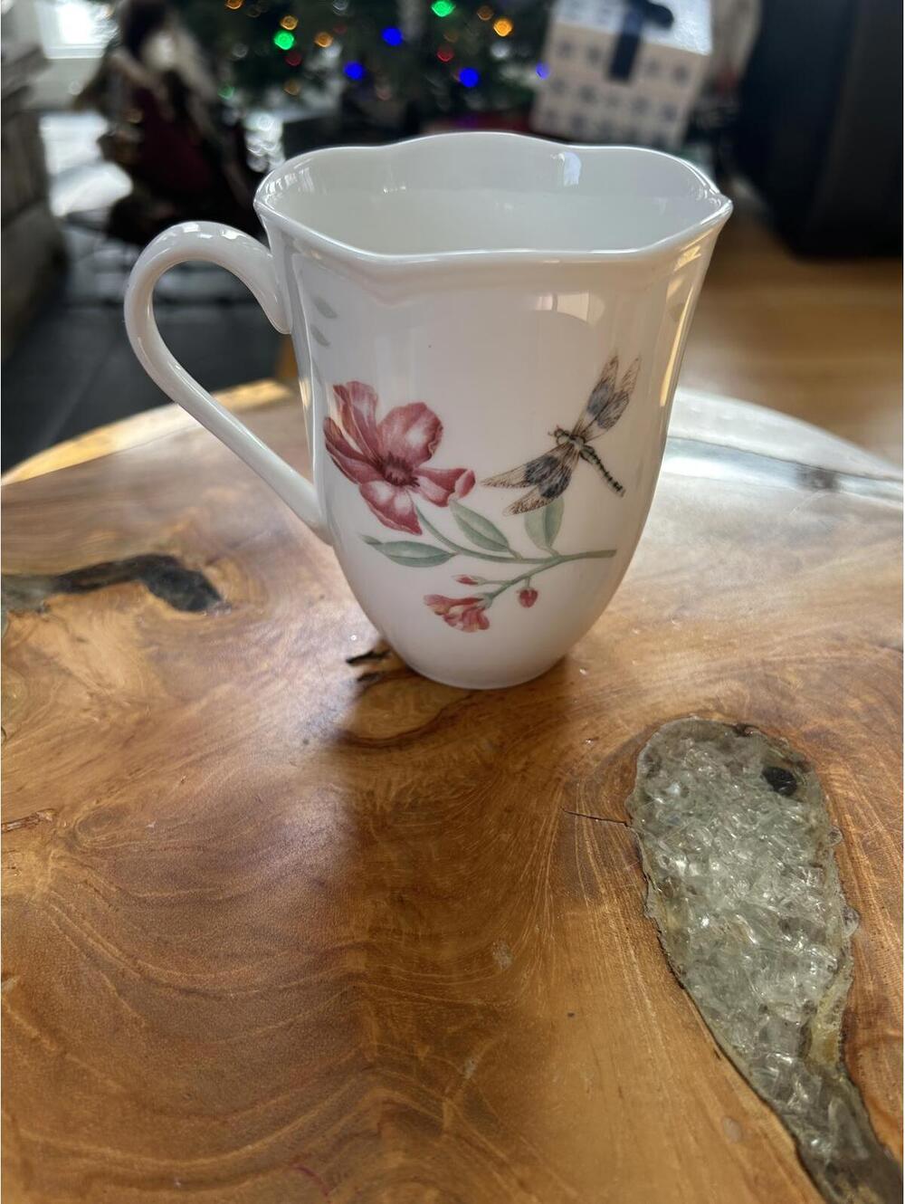 Lenox 12 Oz Butterfly Meadow Orange Sulphur coffee Cup